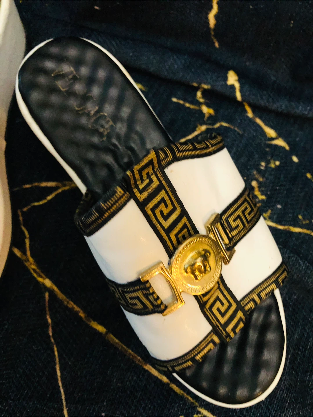 Versace Medusa Slides - White brand new Size 8 - photo 2