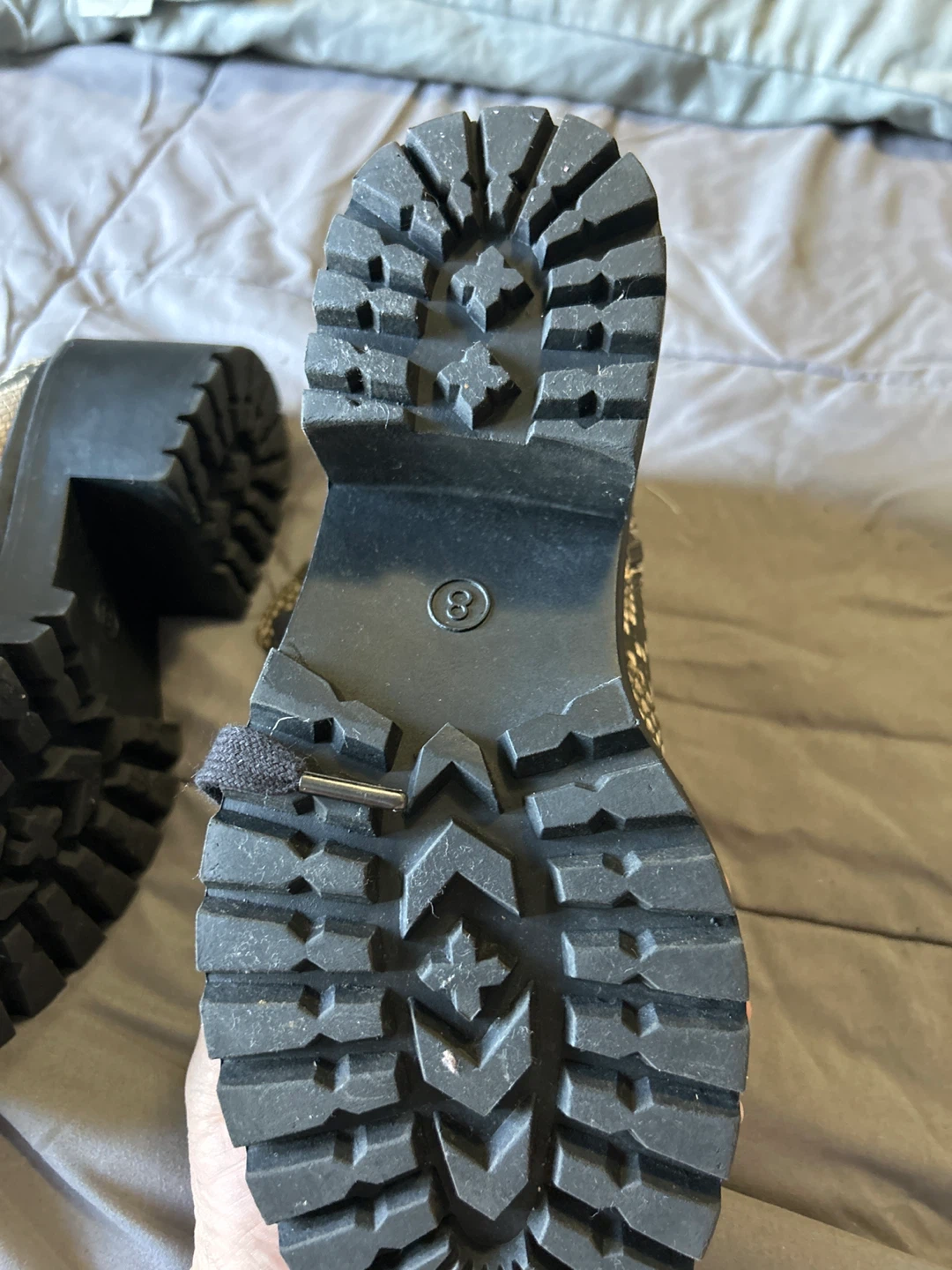 Women's Snake Print Combat Boots Size 8 - photo 3