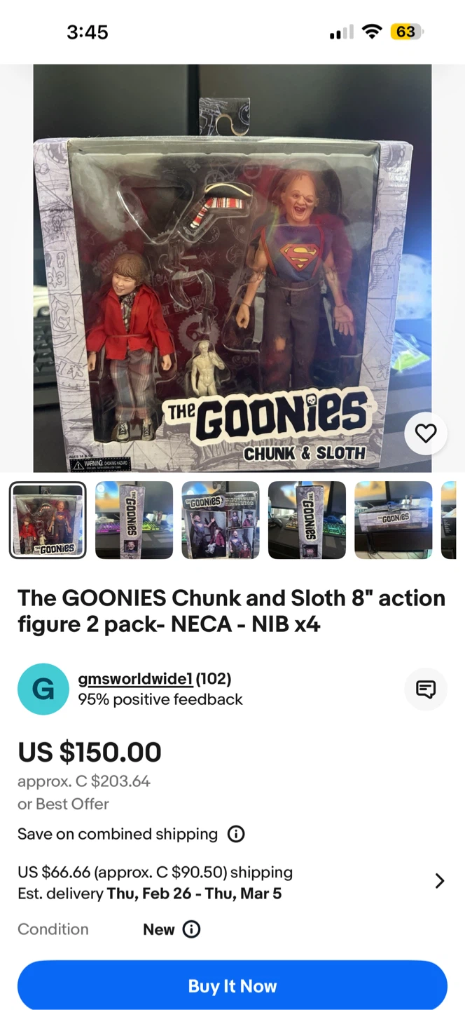 The Goonies Chunk & Sloth Action Figure 2-Pack - photo 4