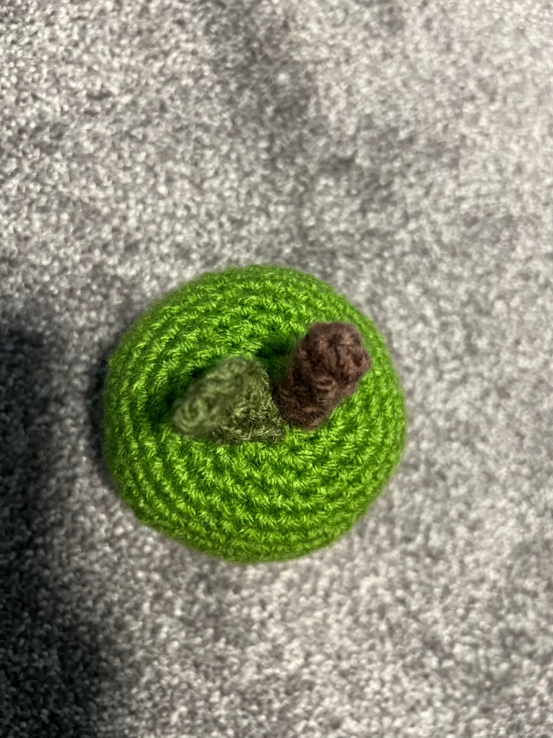 Crocheted Green Apple - photo 3