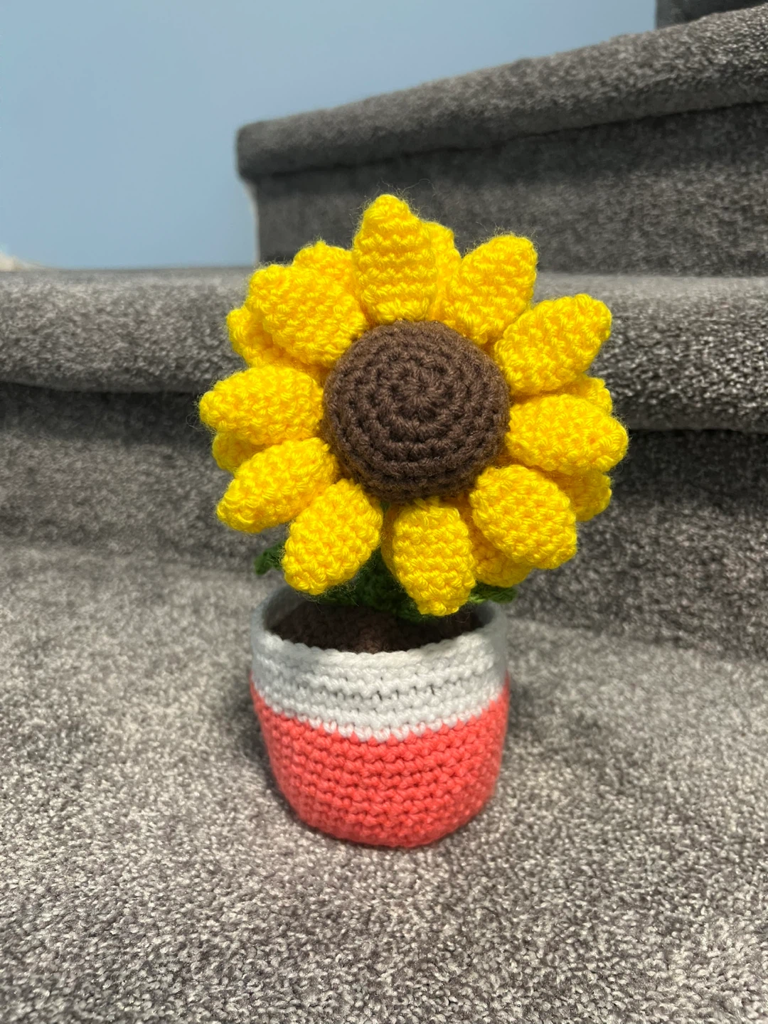 Crocheted Sunflower with Pot