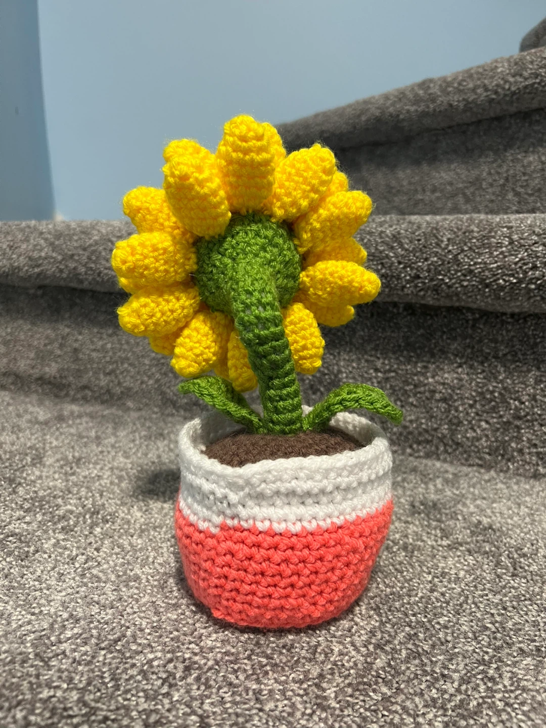 Crocheted Sunflower with Pot - photo 3