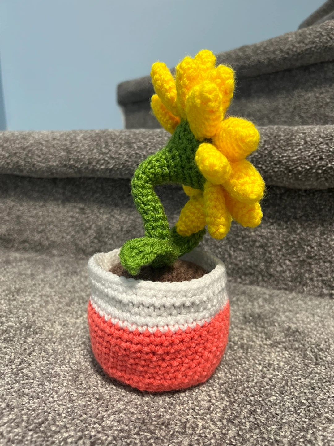 Crocheted Sunflower with Pot - photo 2