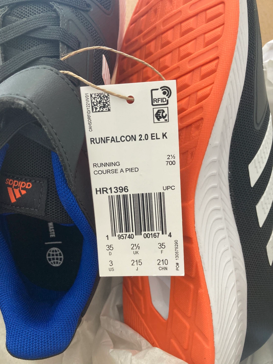 Adidas Runfalcon 2.0 EL K Running Shoes - photo 2