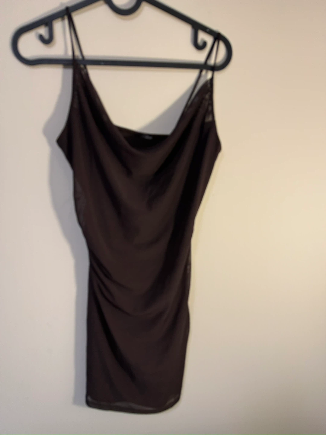 Brown Cowl Neck Mini Dress - photo 3