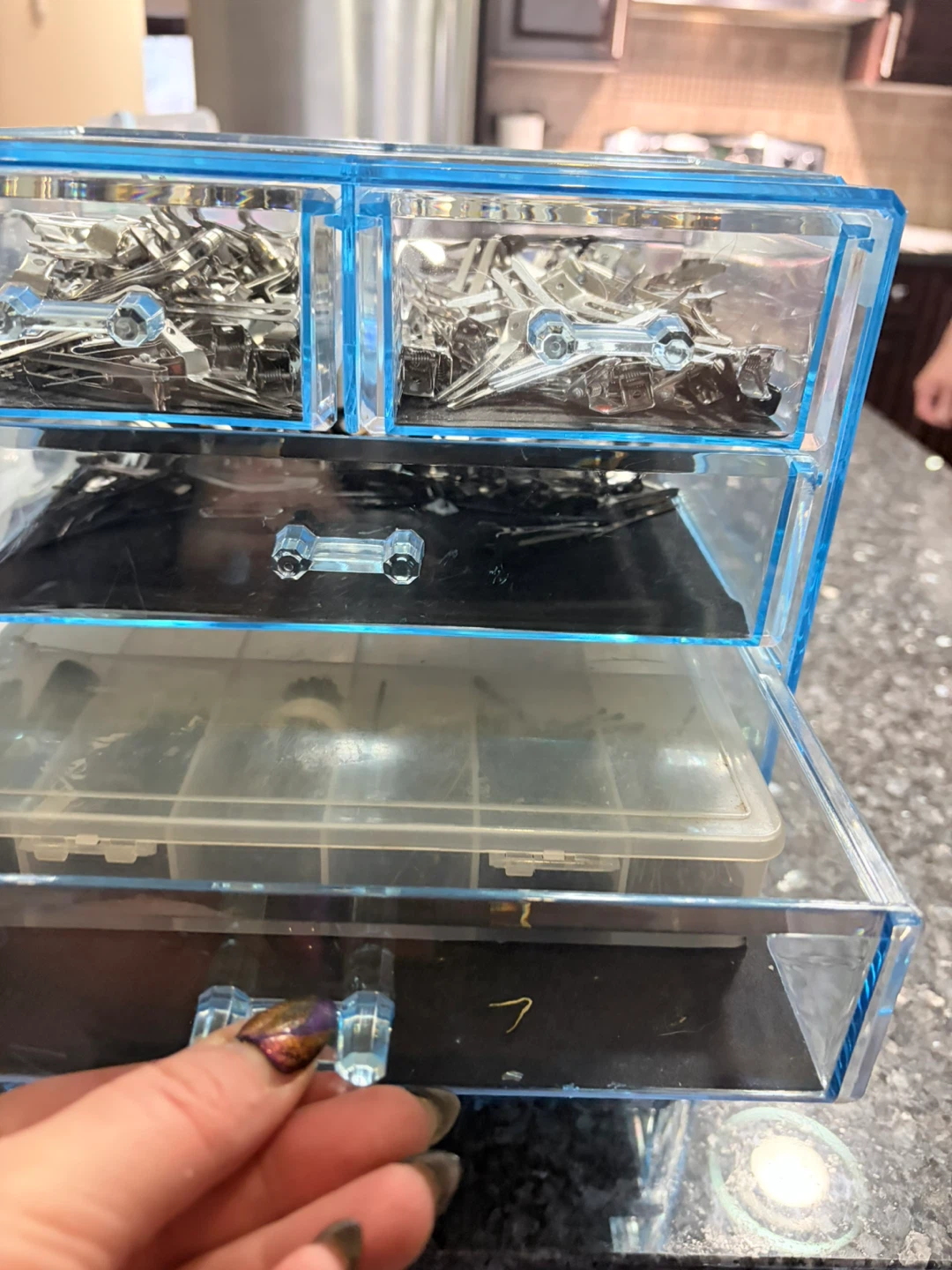 Clear Acrylic 4-Drawer Organizer with Hair Accessories - photo 3