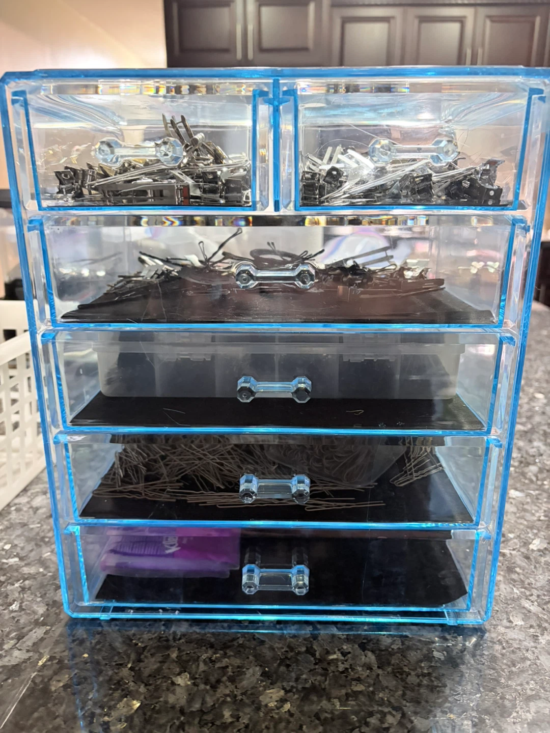 Clear Acrylic 4-Drawer Organizer with Hair Accessories