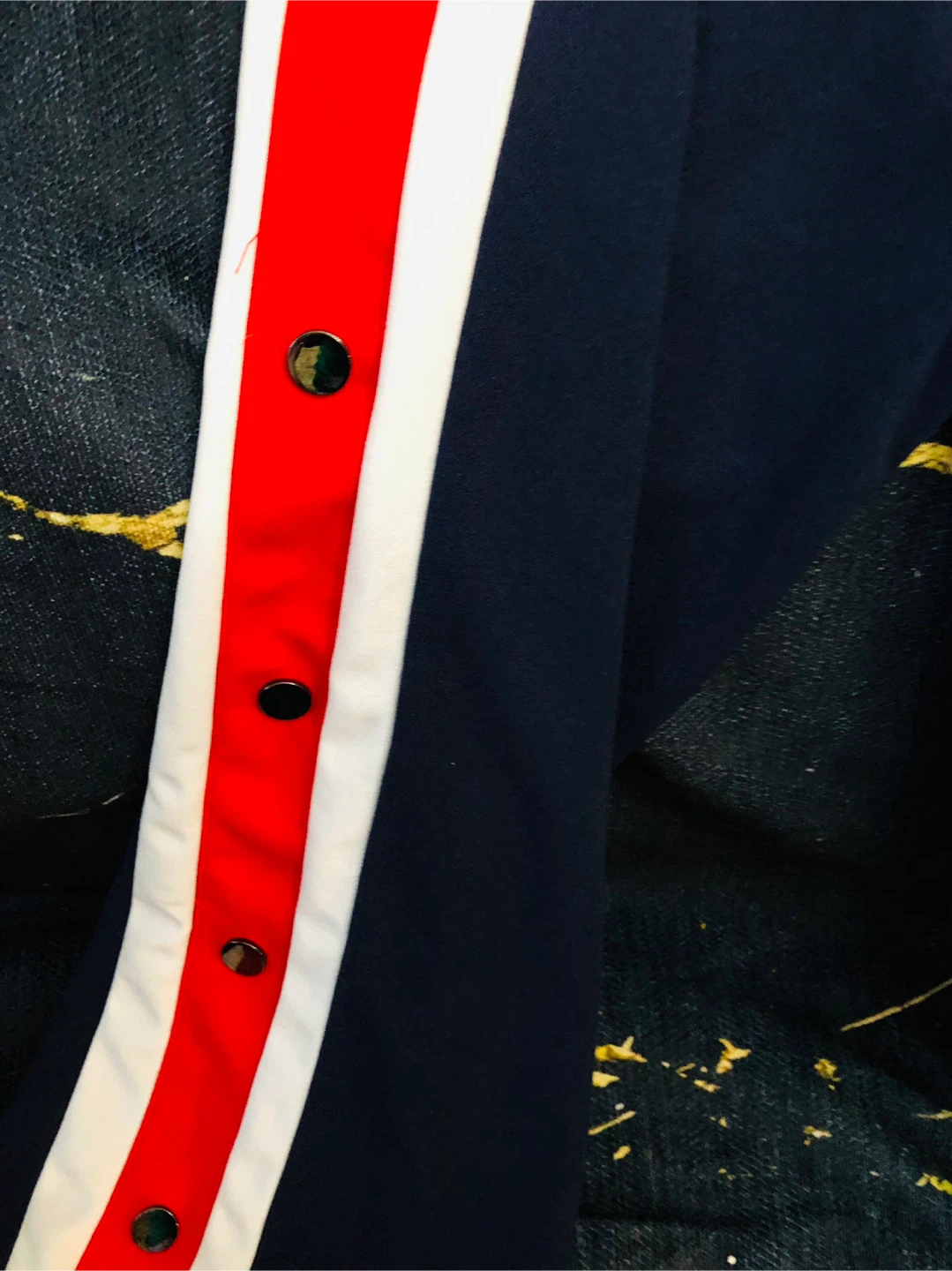 Navy Blue "Muly Muly" Snap Button Track new  Pants  Size M - photo 2