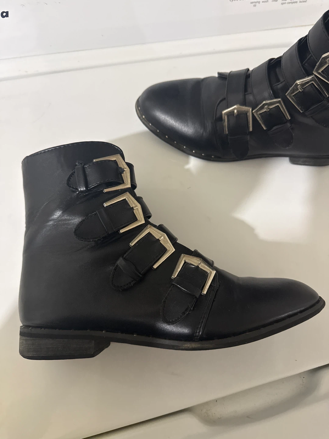 Black Buckle Ankle Boots - photo 2