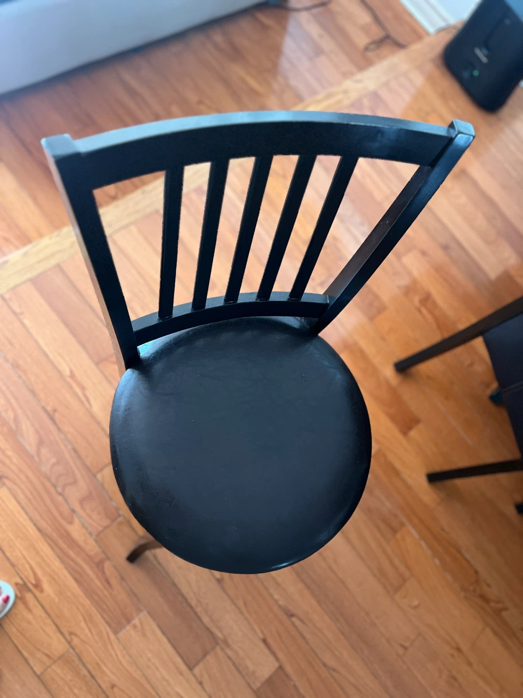 Dark Brown Bar Stool with Padded Seat - photo 3