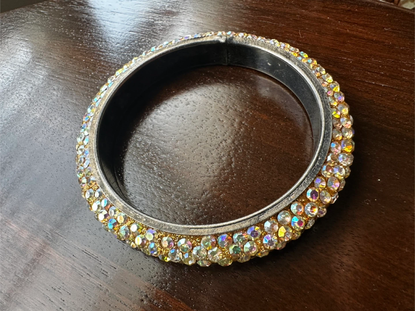 Sparkly Bangle Bracelet with Rhinestones