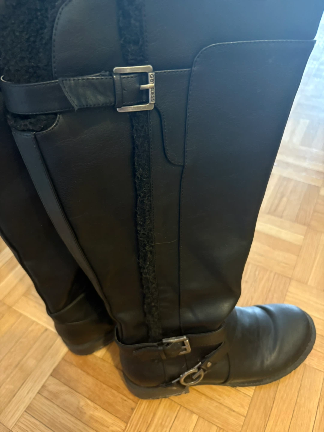 Guess Black Knee-High Boots