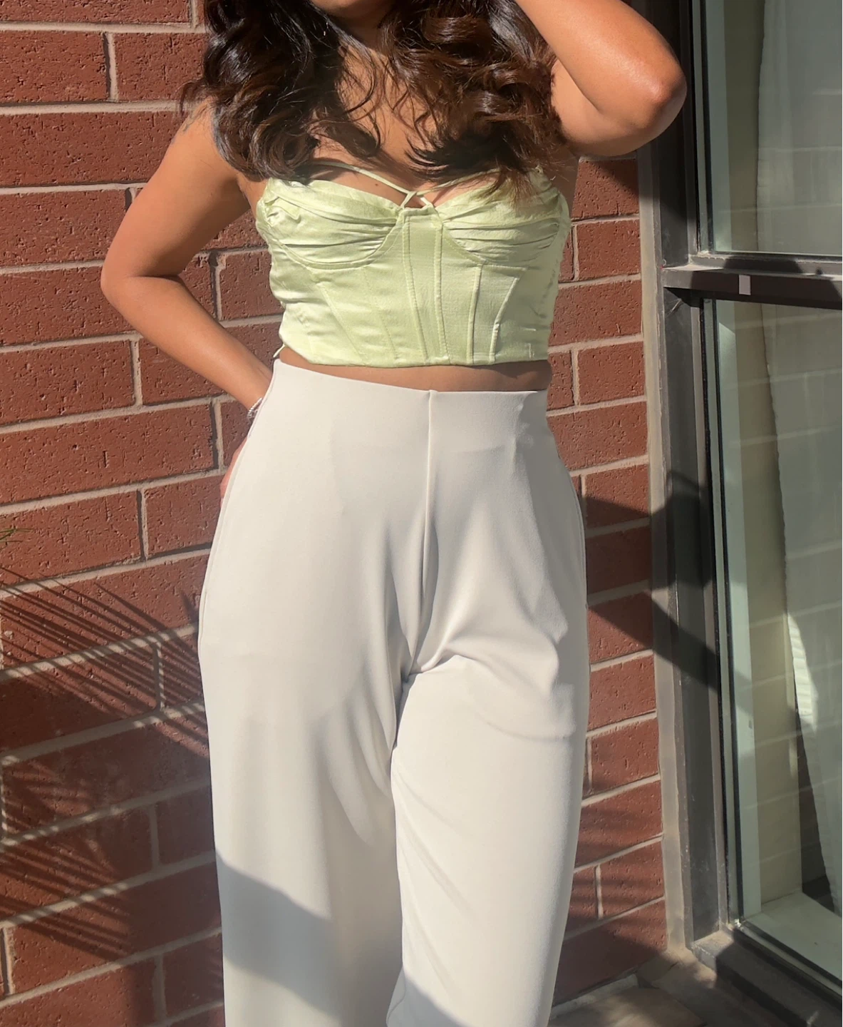 Zara Lime Green Corset Top