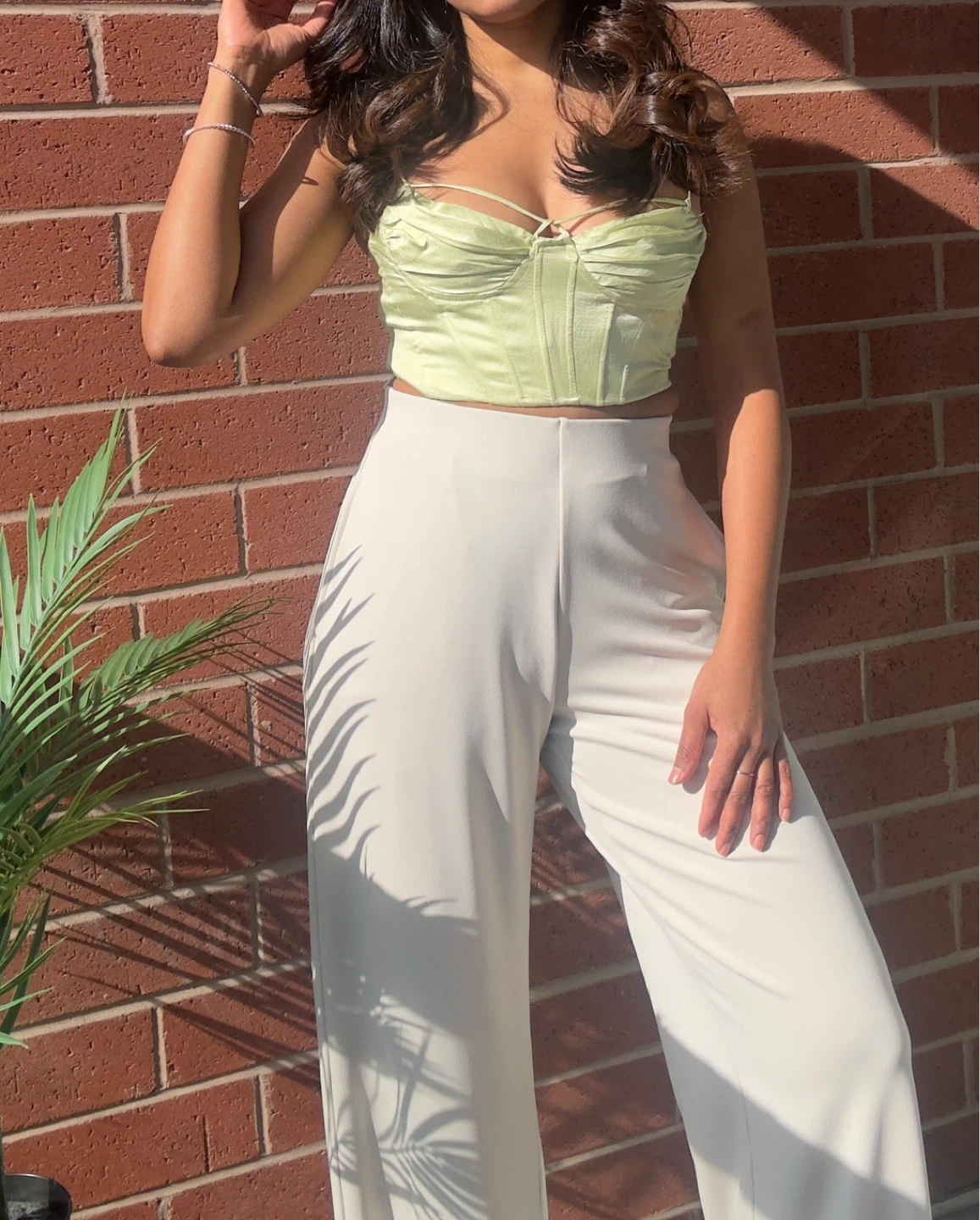 Zara Lime Green Corset Top - photo 2