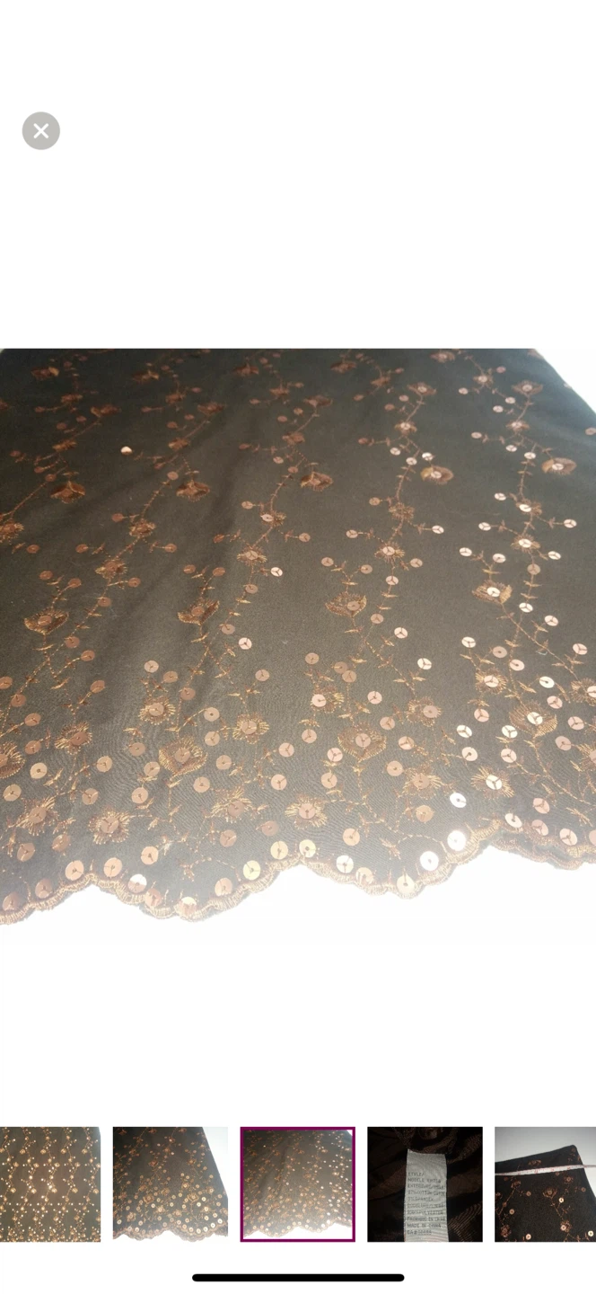 RW&CO brown embroidered with sequins skirt - photo 5