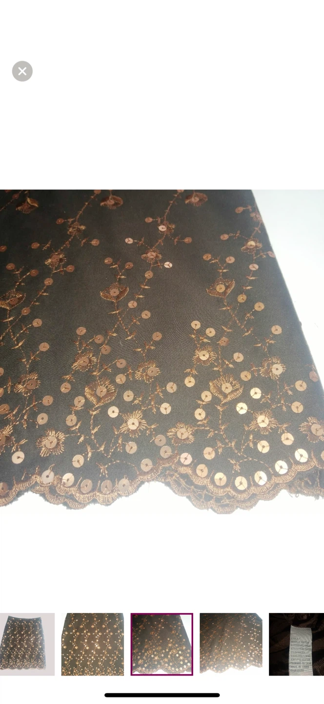 RW&CO brown embroidered with sequins skirt - photo 4