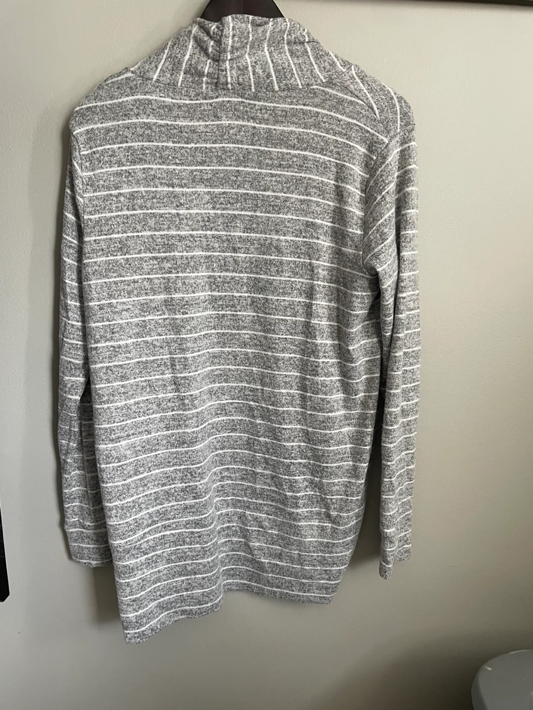 Streetwear Society Grey Striped Open Cardigan