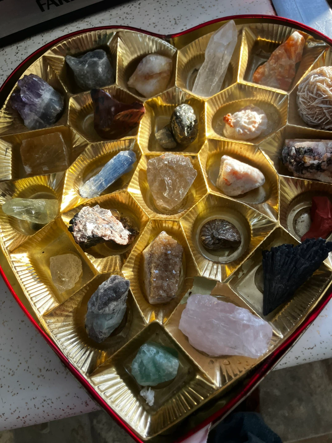 Heart-Shaped Crystal Collection Box