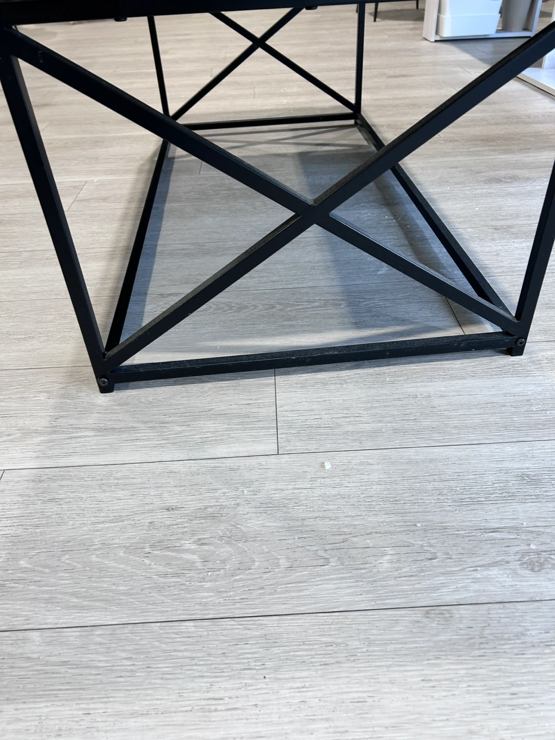 Dark Wood Coffee Table with Black Metal Frame - photo 3