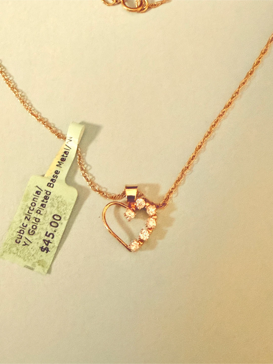 Heart Pendant Necklace with Cubic Zirconia - photo 2