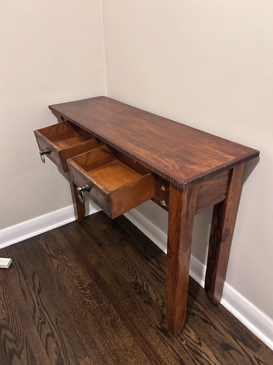 Wooden Console Table with 2 Drawers - photo 2