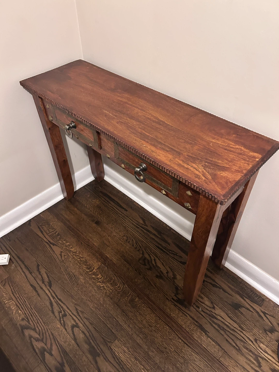 Wooden Console Table with 2 Drawers