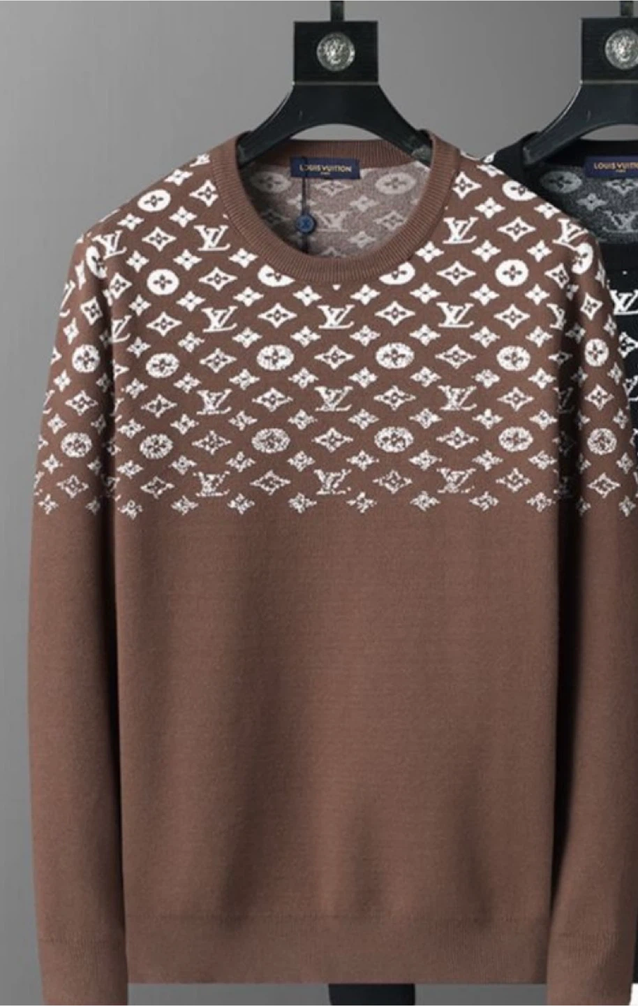 Louis Vuitton Monogram Knit Sweater - Brown