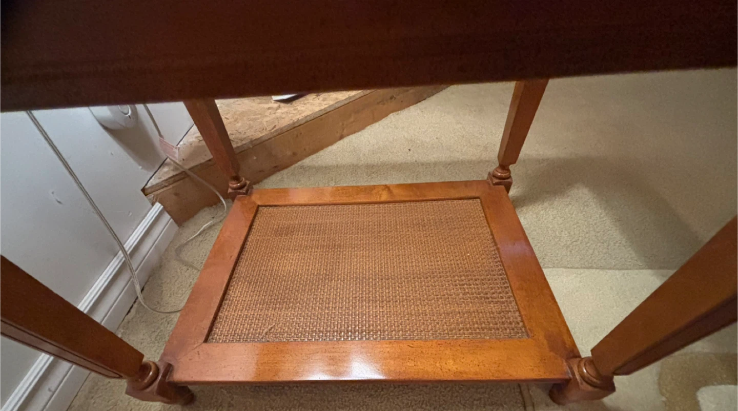 Wooden Coffee Table with Glass Top and Lower Shelf - photo 2