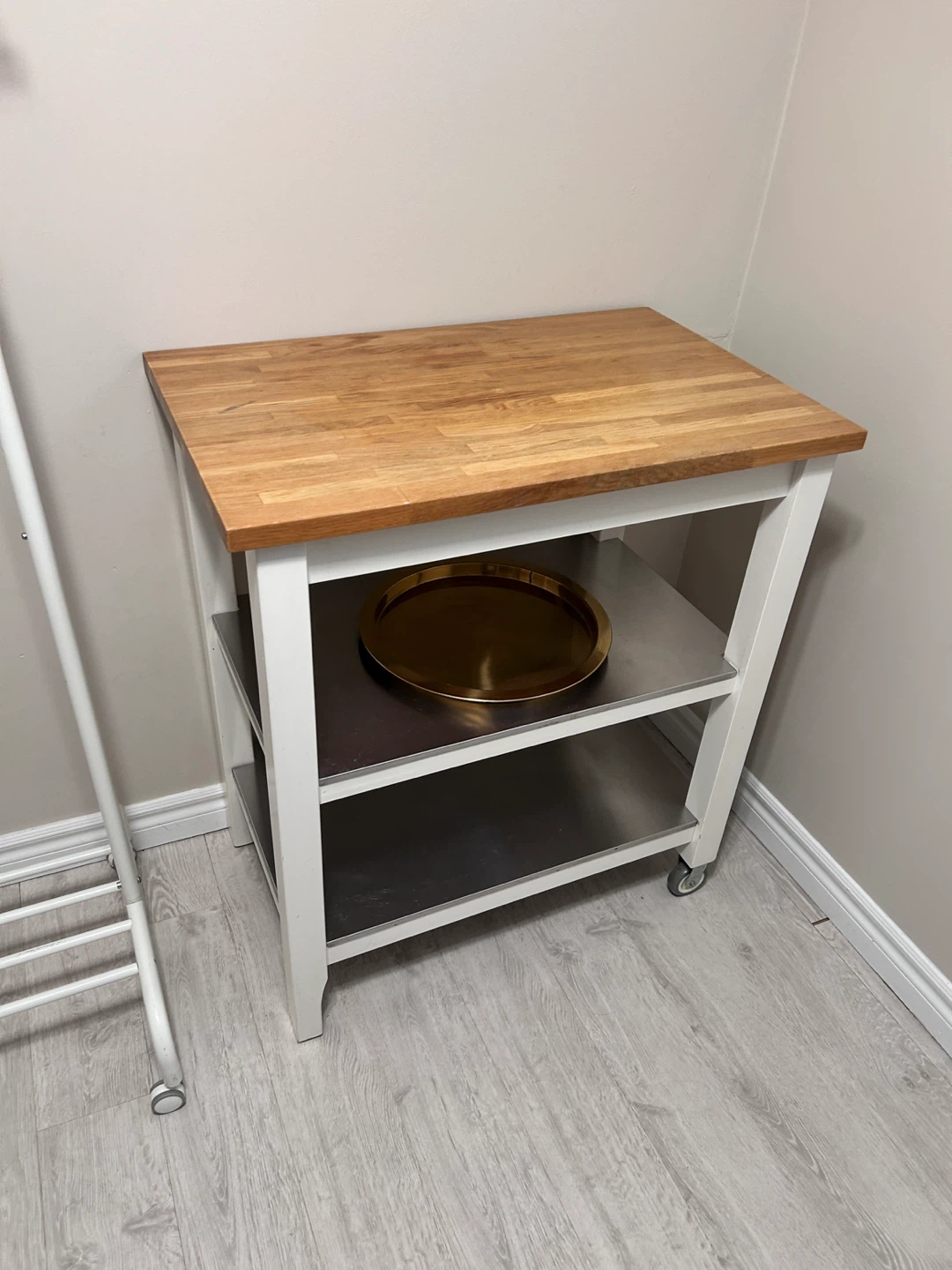 Kitchen Island Cart with Wooden Top