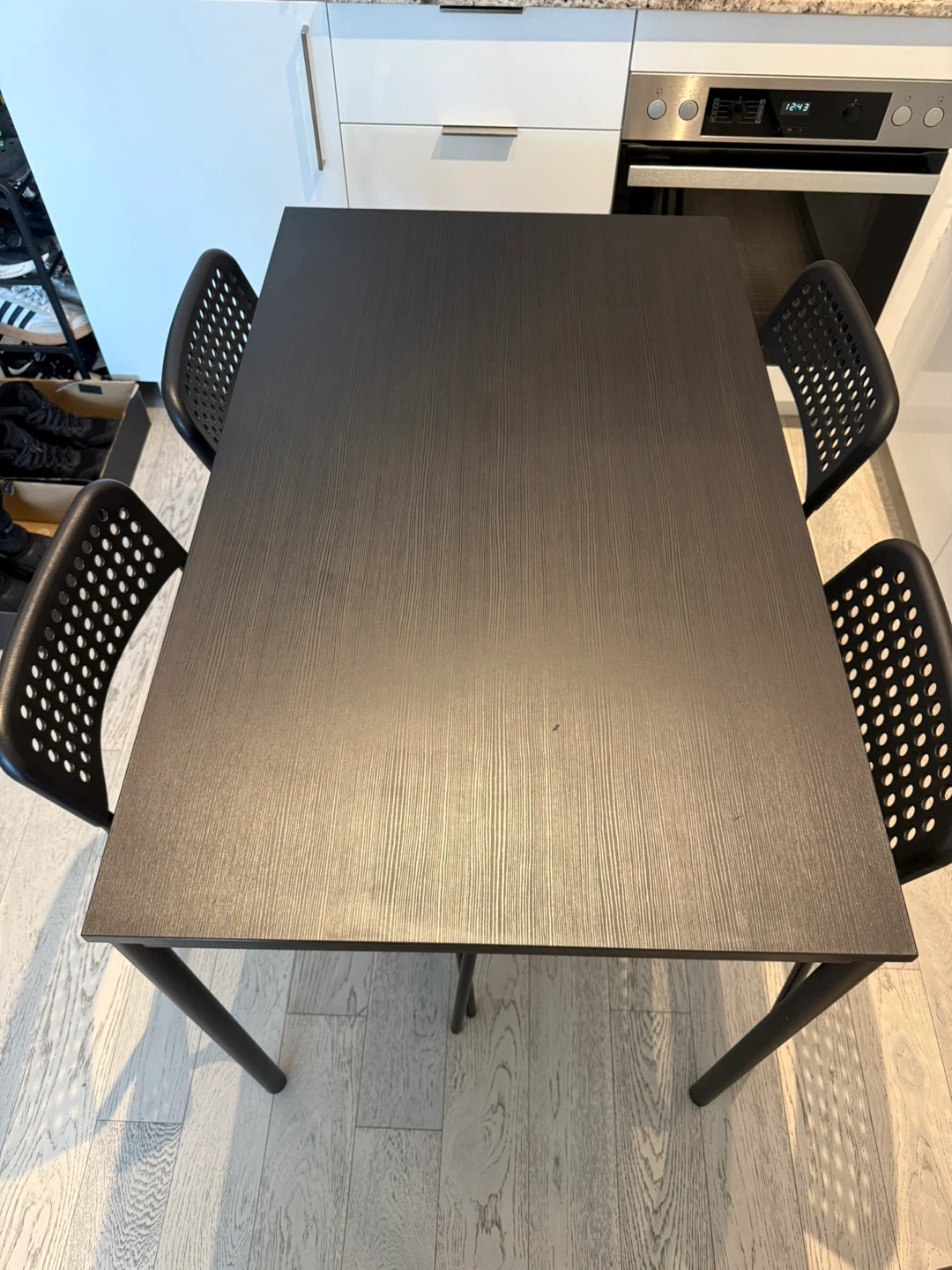 Black Dining Table Set with 4 Chairs - photo 2