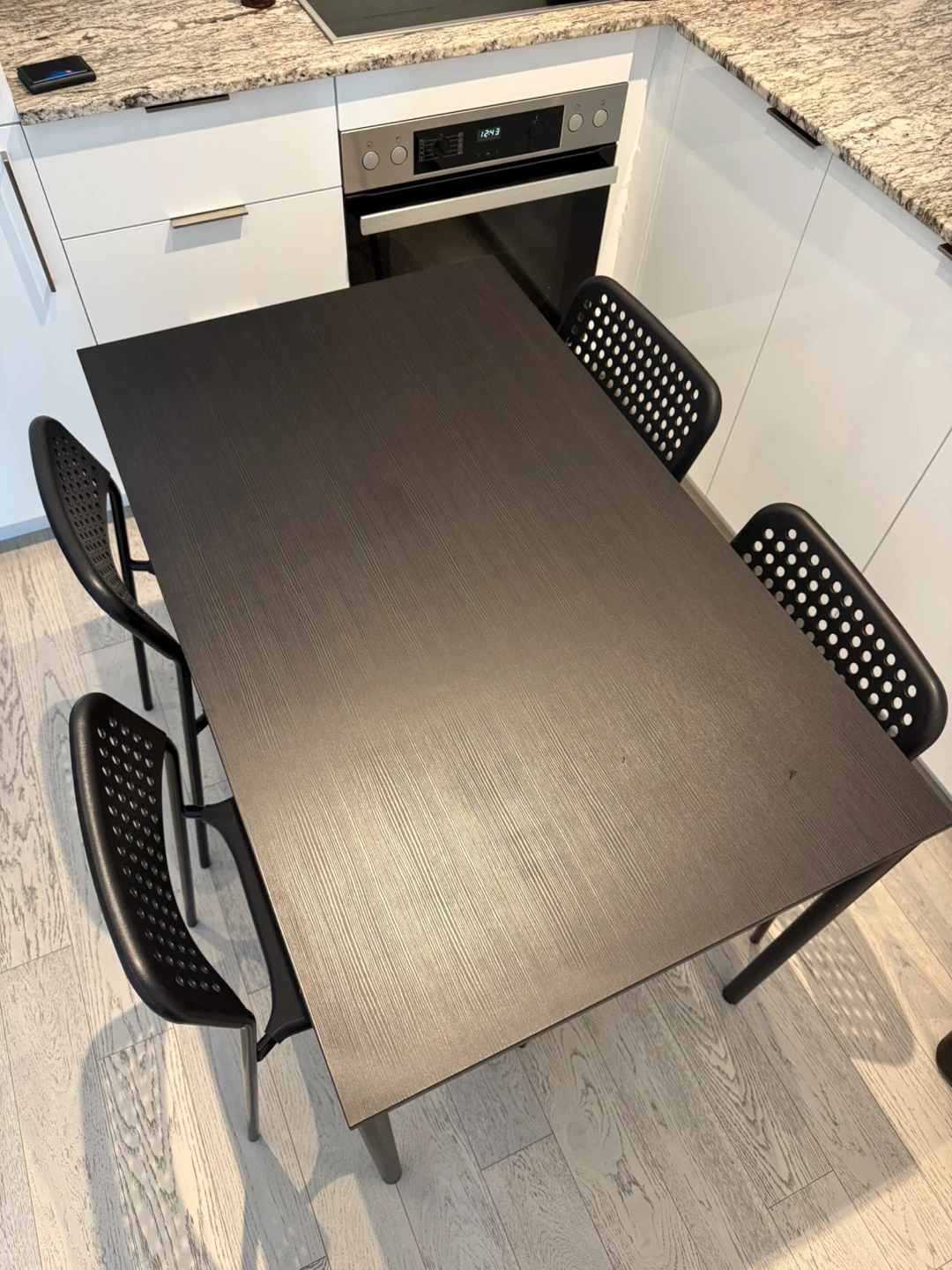 Black Dining Table Set with 4 Chairs - photo 3