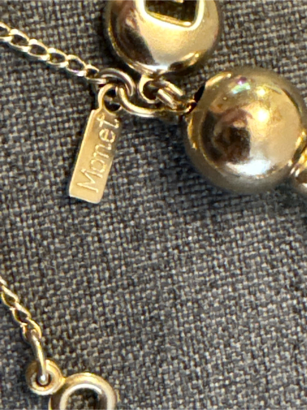 Vintage Monet Gold Tone Beaded Bracelet - photo 2