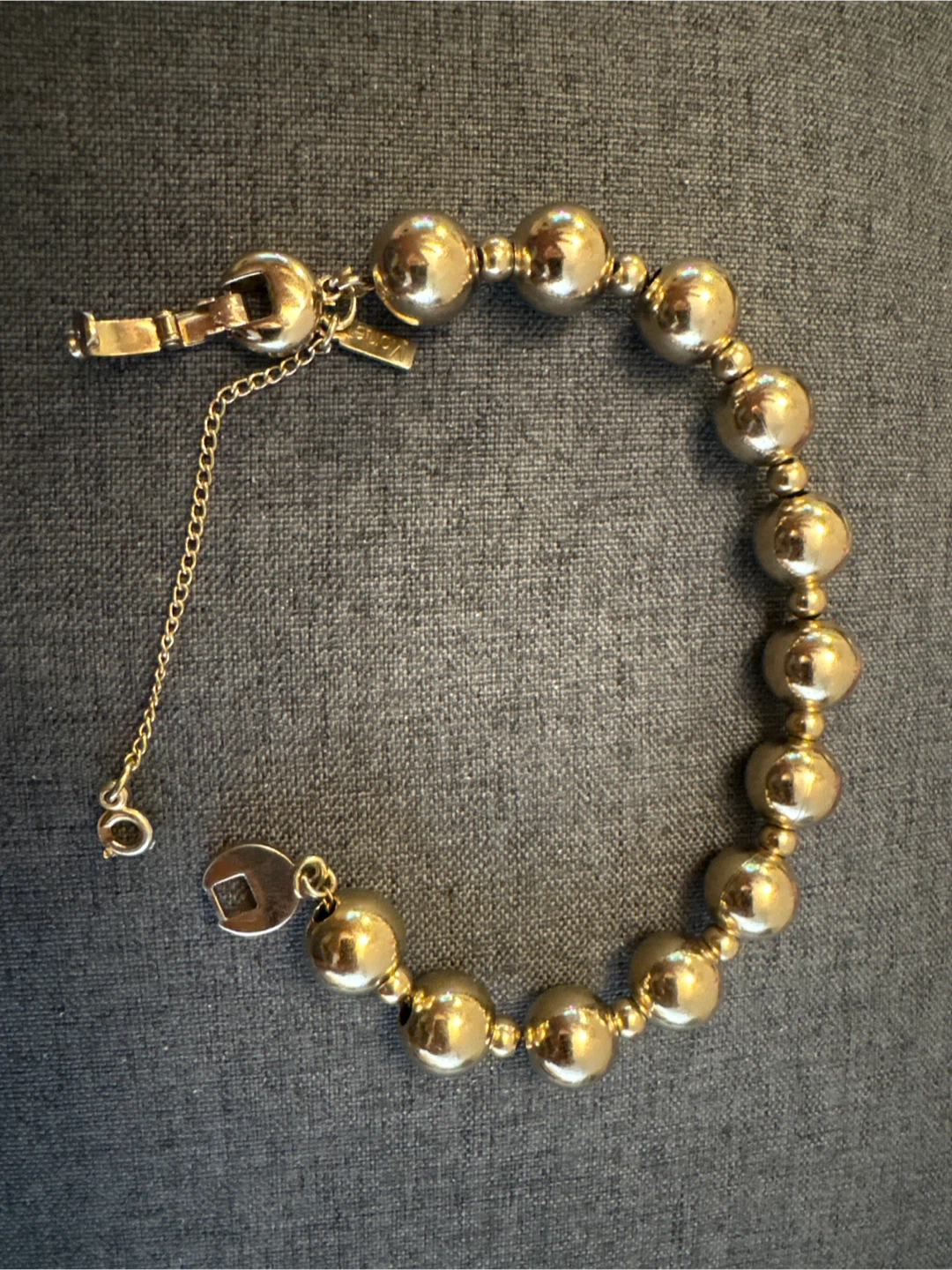 Vintage Monet Gold Tone Beaded Bracelet