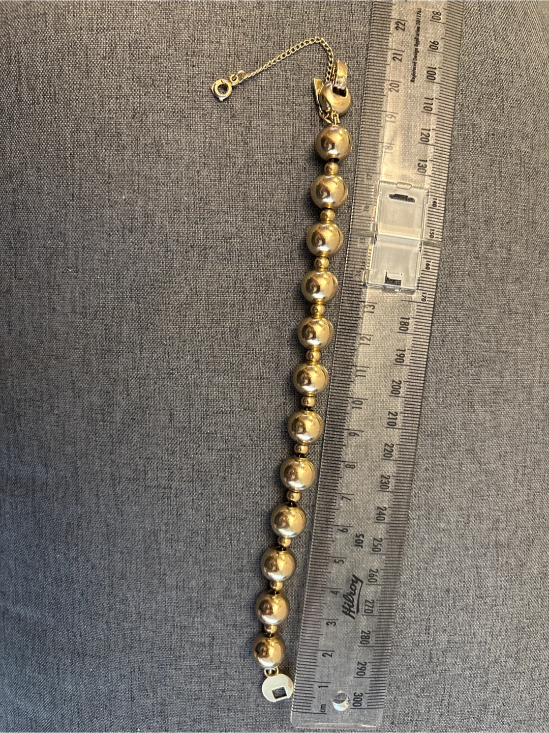 Vintage Monet Gold Tone Beaded Bracelet - photo 3
