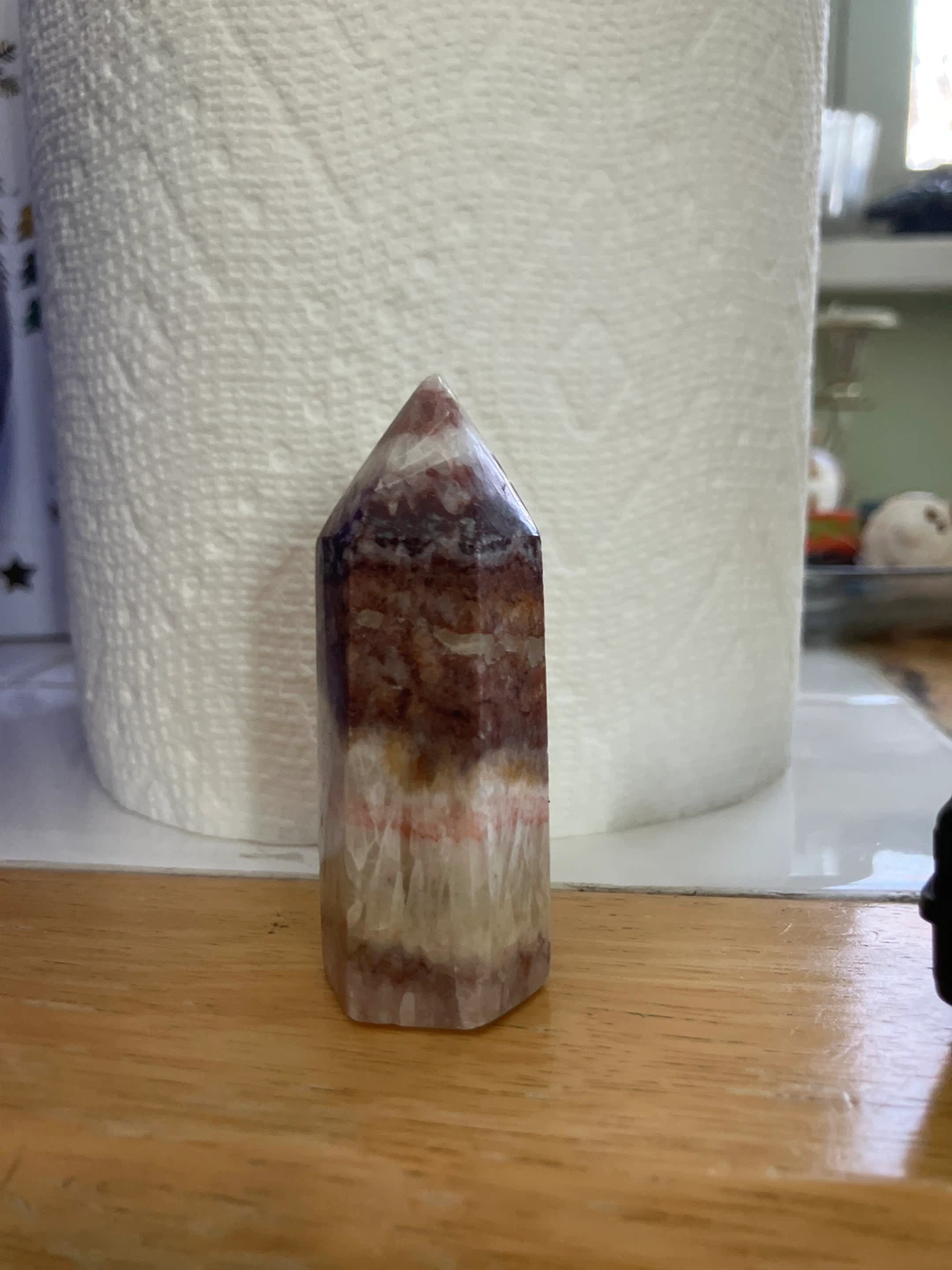 Polished banded calcite Point