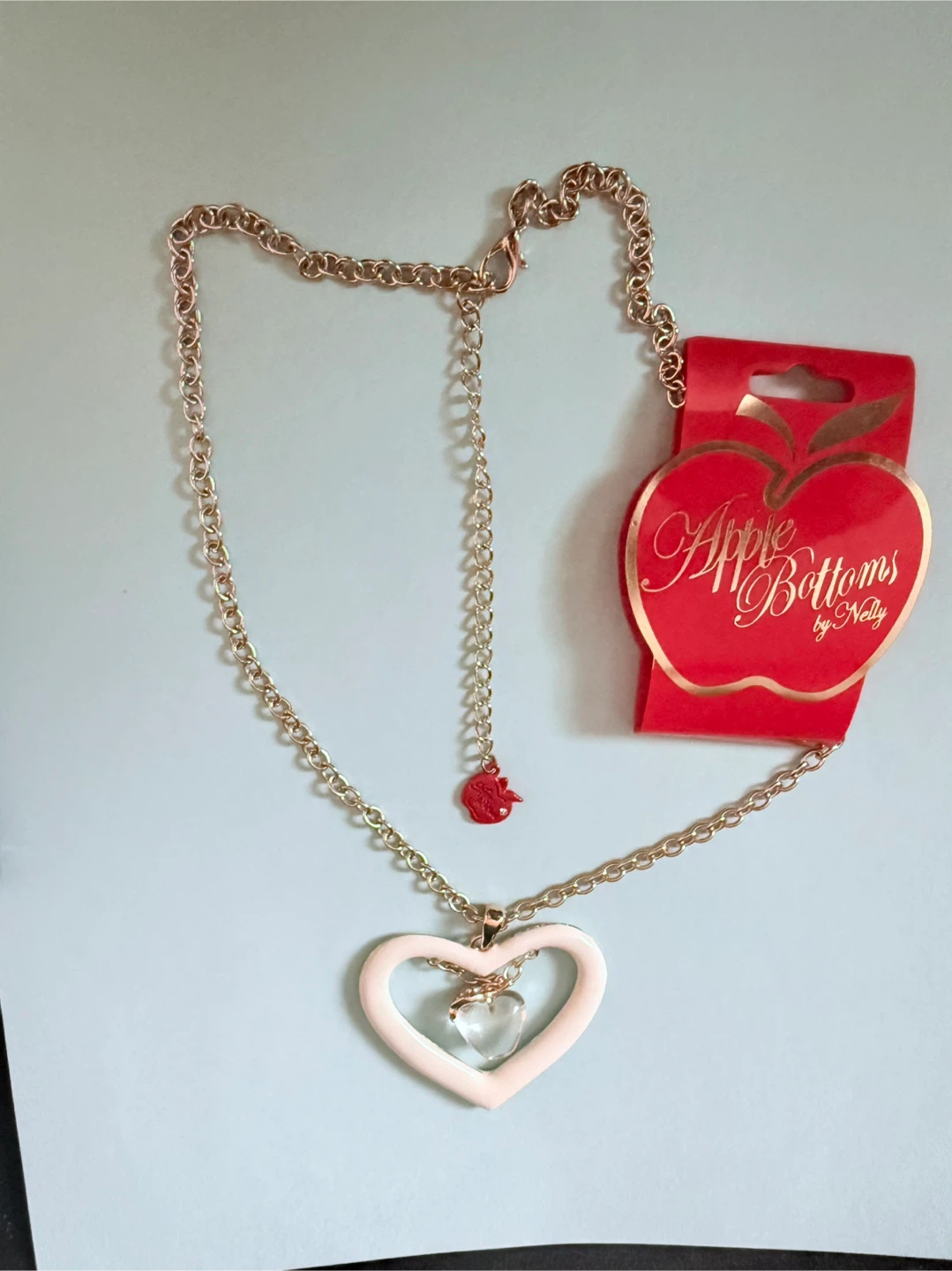 Large Apple Bottoms by Nelly Heart Necklace
