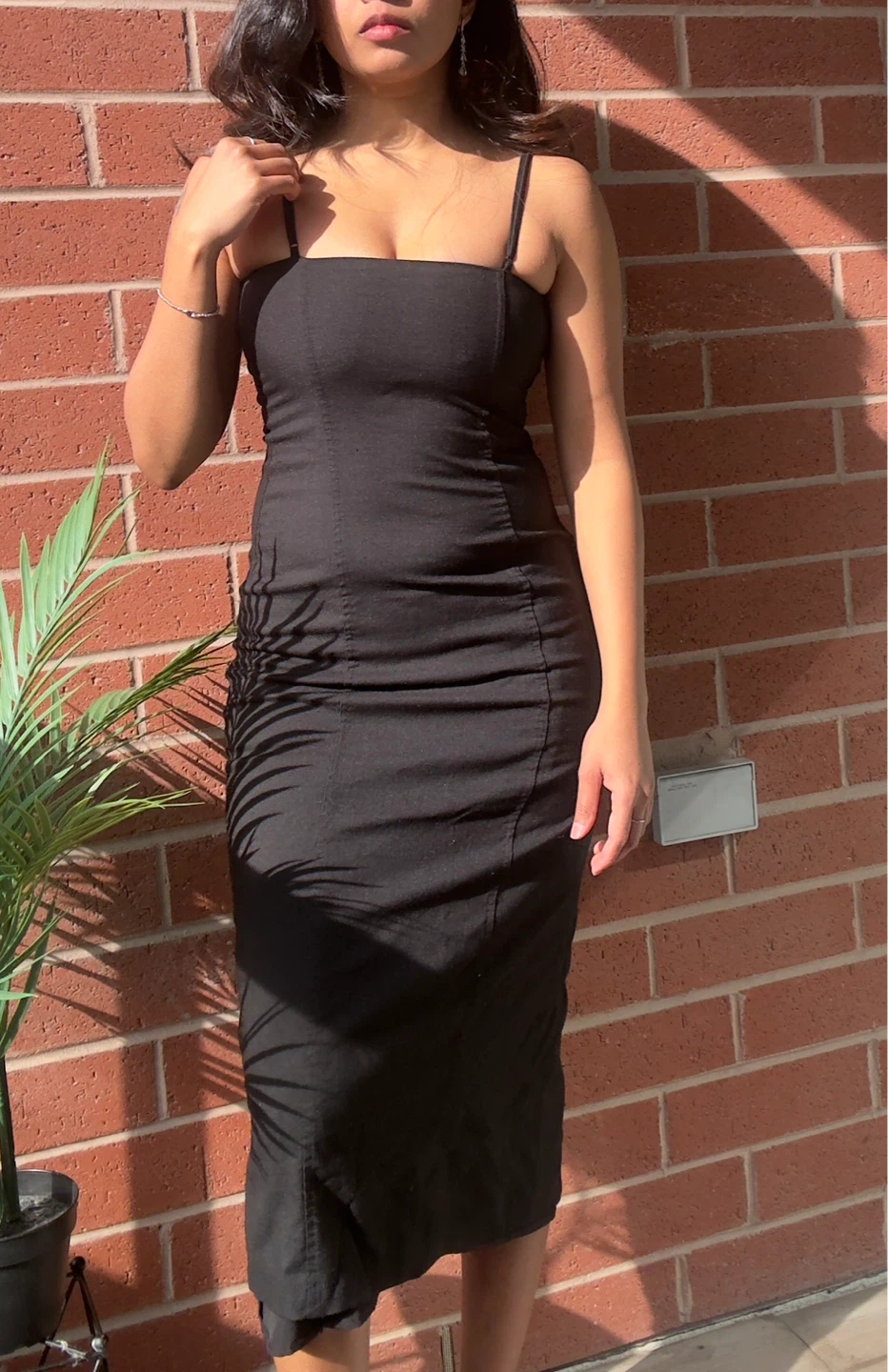 Dynamite Black Midi Dress - photo 2