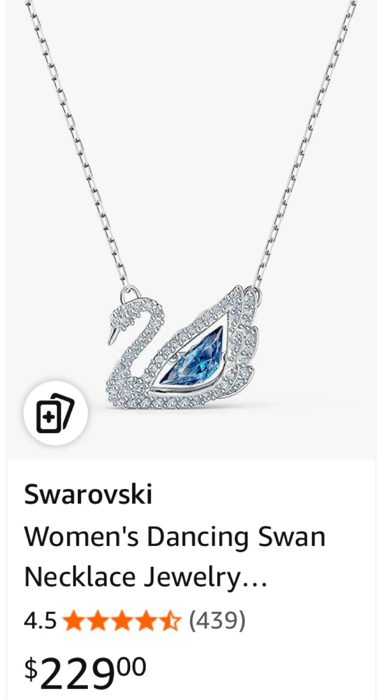Swarovski Women's Dancing Swan Necklace