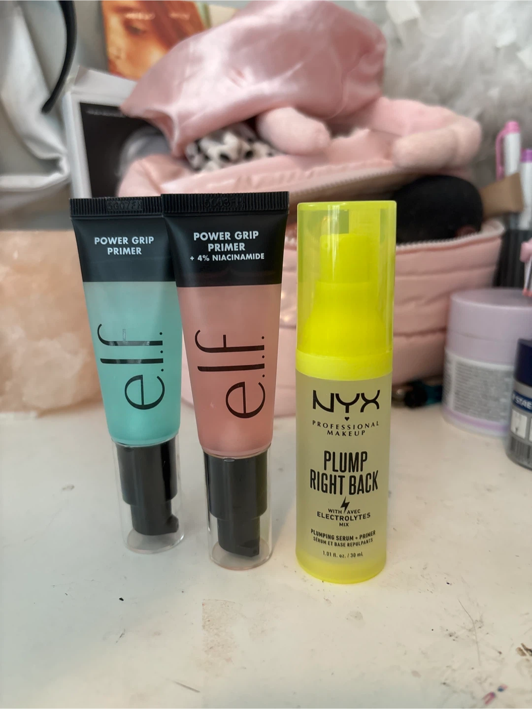 e.l.f. Power Grip Primers & NYX Plump Right Back Serum Primer