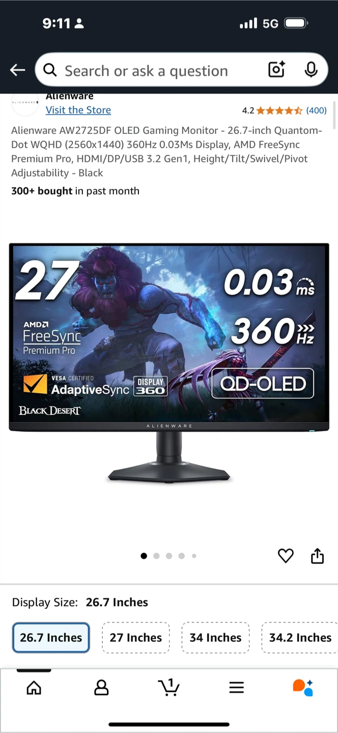 Sony PlayStation 5 Pro+ Alienware oled monitor