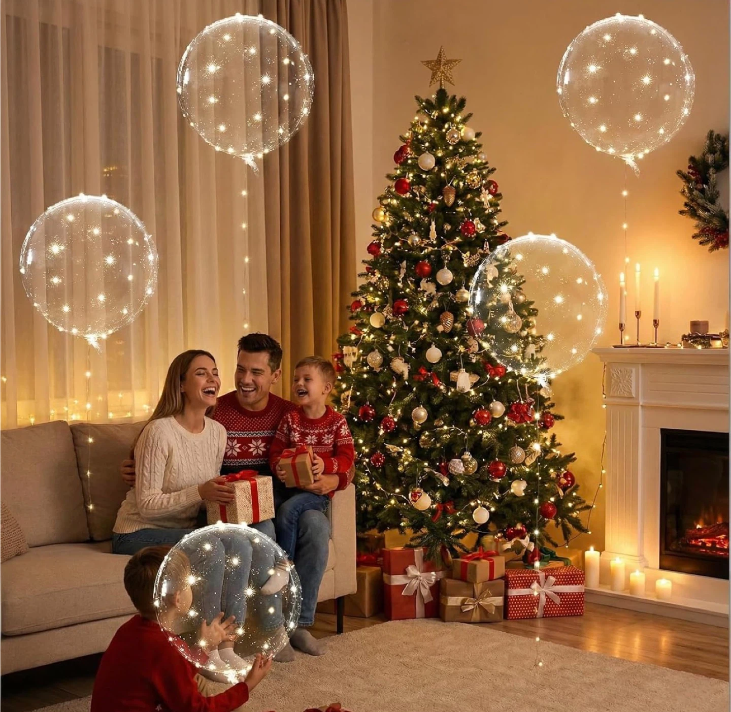 12 Pack LED Bobo Balloons with String Lights - photo 2