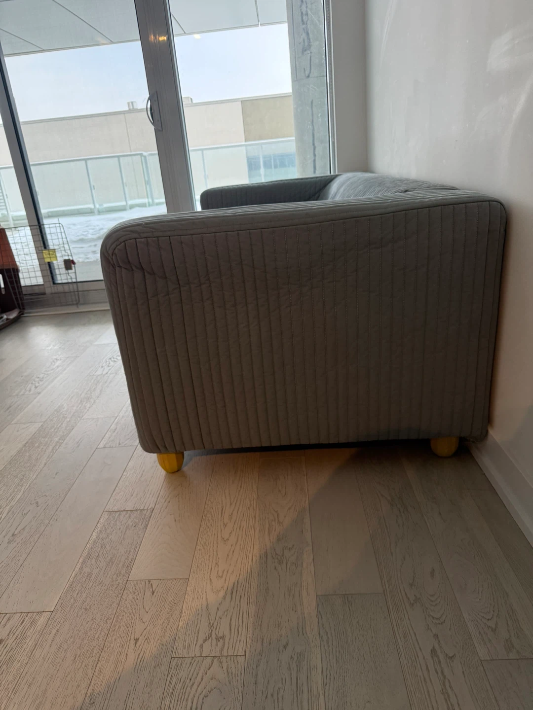 Grey Sofa with Ridged Fabric - photo 5
