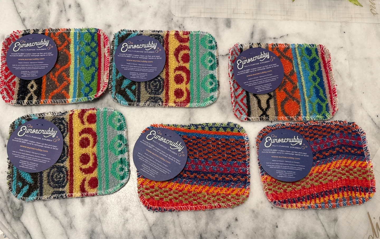 Euroscrubby Multi-Purpose Scrubbers - Set of 6