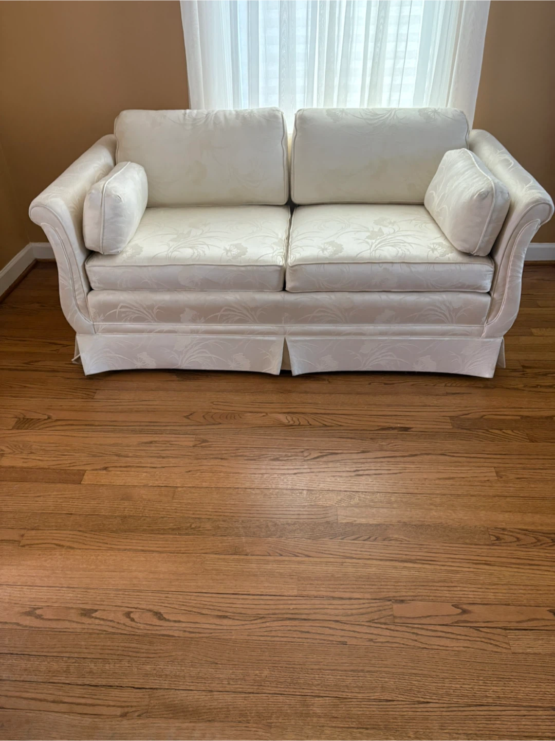 White Damask Sofa