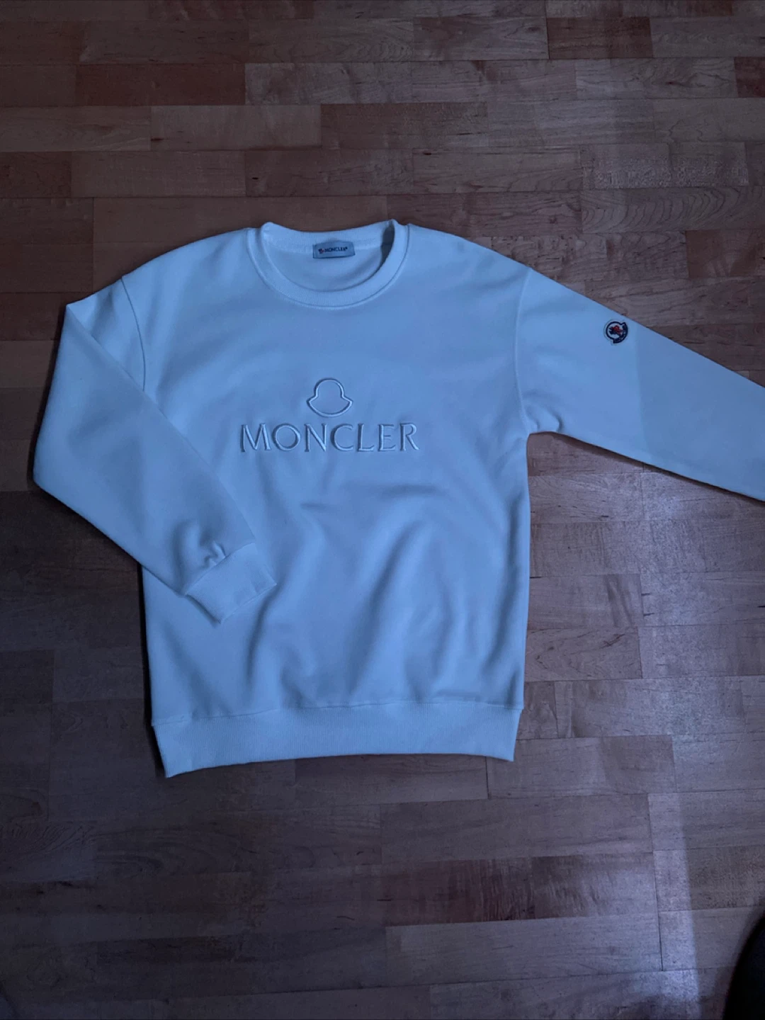 Moncler White Crewneck Sweatshirt