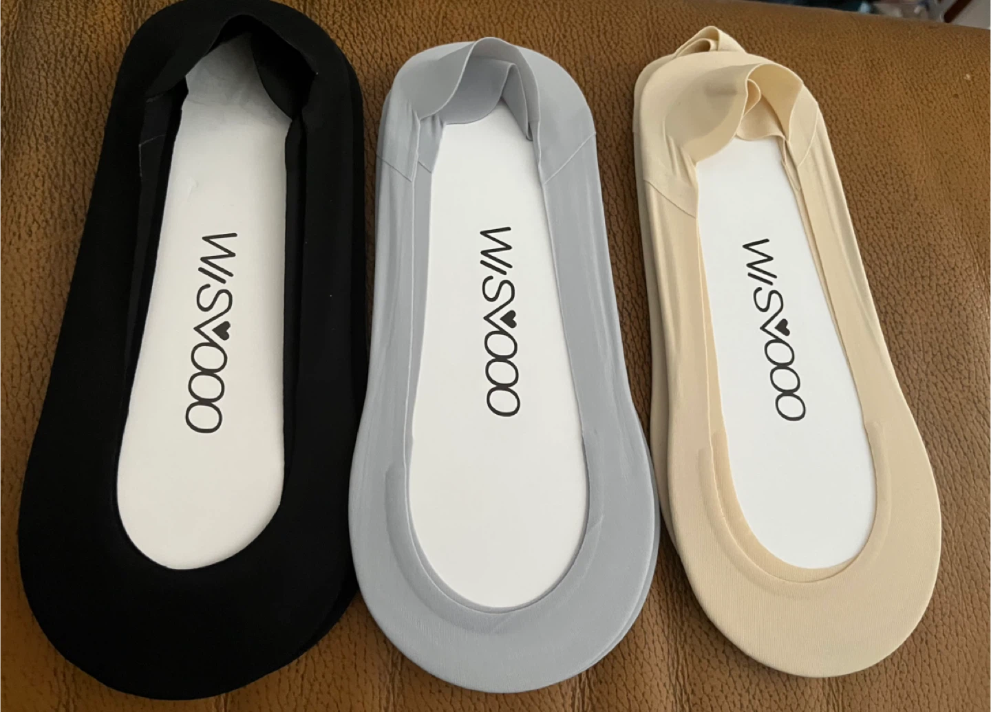 WISVOOO 3 Pairs No-Show Socks