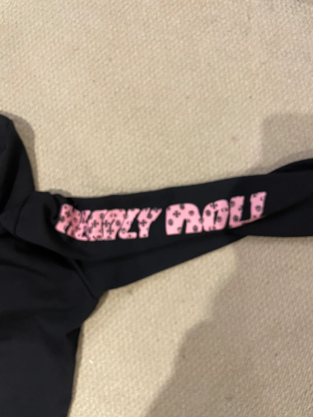 Chrome Hearts Black Zip-Up Hoodie with Pink Graphic - photo 4