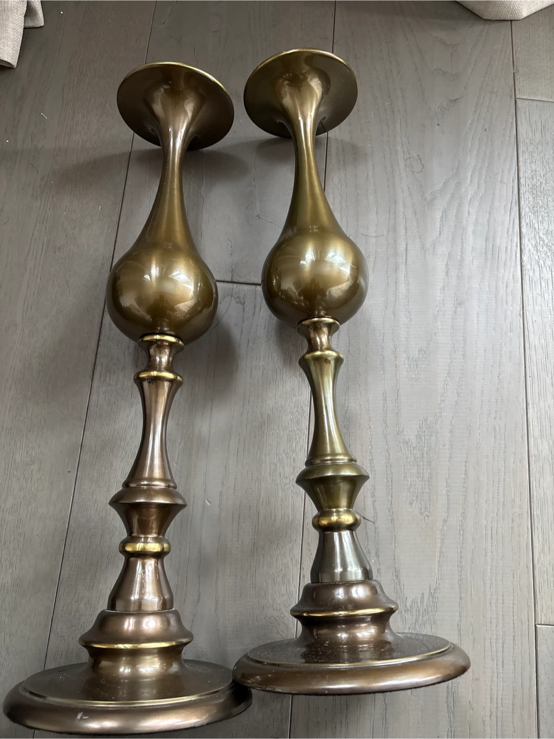 Set of 2 Brass Candlesticks - photo 4