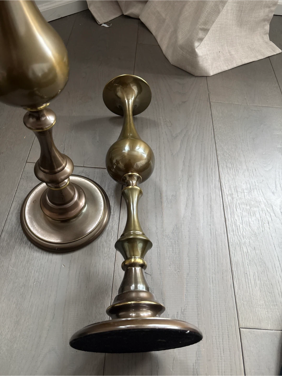 Set of 2 Brass Candlesticks - photo 2