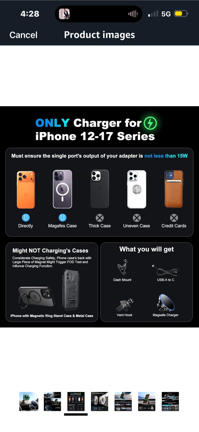 BHB MagSafe Car Mount Charger 15W Fast Charging - photo 3